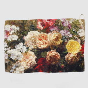 Vintage Summer Flowers by Henri Fantin-Latour Golf Towel