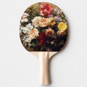 Vintage Summer Flowers by Henri Fantin-Latour Ping Pong Paddle