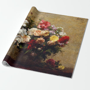 Vintage Summer Flowers by Henri Fantin-Latour Wrapping Paper