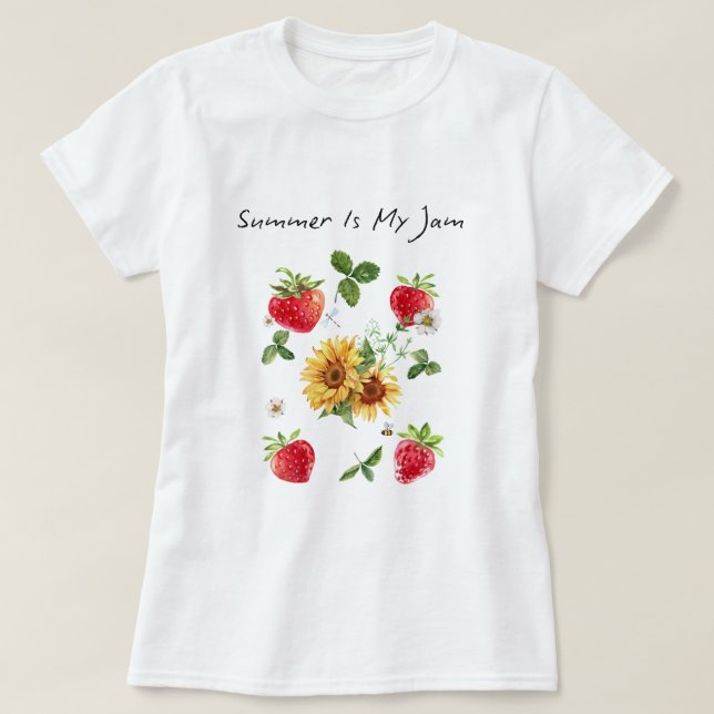 Vintage Summer Jam: Strawberry Graphic T-Shirt (Design Front)