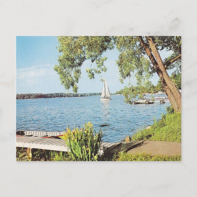 Vintage Summer Lake Postcard (Front)