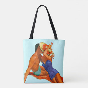Vintage Summer Lovers Tote Bag