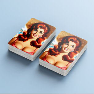Vintage Summer Pin-up Playing Cards