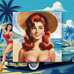 Vintage Summer Pin-up Tile