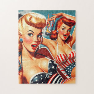 Vintage Summer Pinups Jigsaw Puzzle