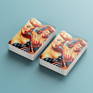 Vintage Summer Pinups Playing Cards