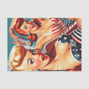Vintage Summer Pinups Tissue Paper