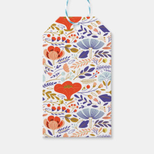 Vintage Summer Poppy Wildflowers  Gift Tags