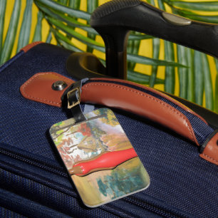 vintage summer Red.png Luggage Tag