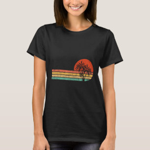 Vintage Summer Vacation Men Women Retro Beach Palm T-Shirt