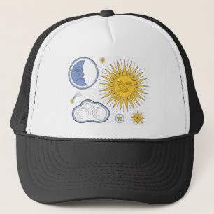 Vintage Sun and Moon Trucker Hat