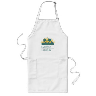 Vintage Sun-Drenched Retro 70s Summer Laptop Skin Long Apron
