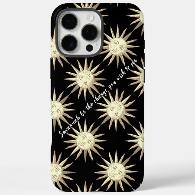 Vintage Sun Pattern Iphone Case (Back)