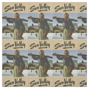 Vintage Sun Valley, Idaho customisable fabric