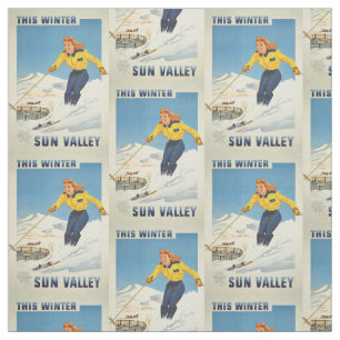 Vintage Sun Valley, Idaho customisable fabric