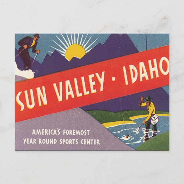 Vintage Sun Valley Idaho Postcard (Front)