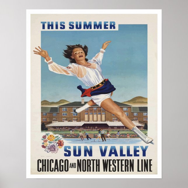Vintage Sun Valley Travel Poster (Front)
