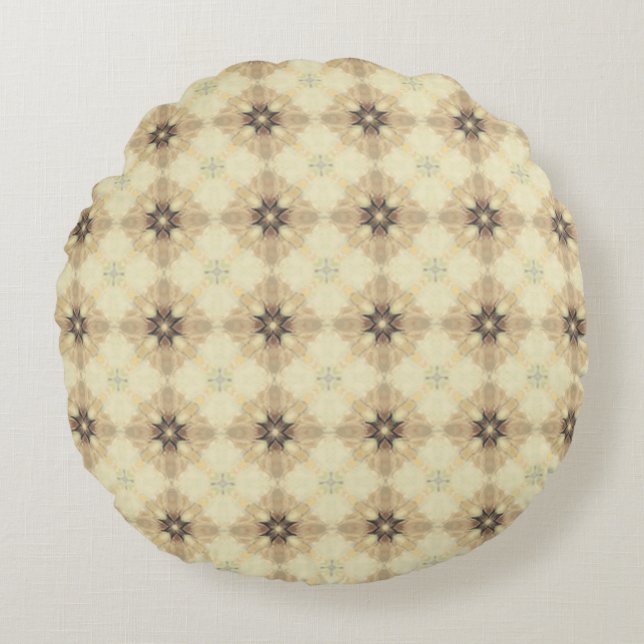 Vintage Sunburst Round Pillow - Timeless Charm for (Front)