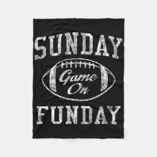 Vintage Sunday Funday T Shirt Dallas Football Retr Fleece Blanket