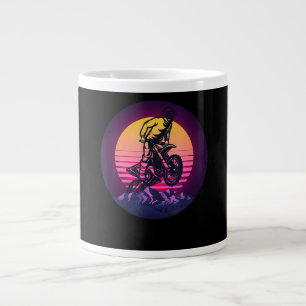 Vintage Sundown Motorbike Gift For Bikers Large Coffee Mug