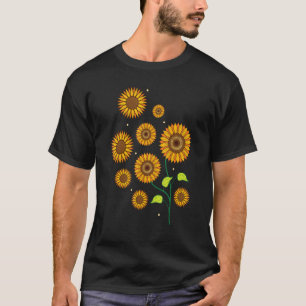 Vintage Sunflower Aesthetics Yellow Flower Hippie T-Shirt
