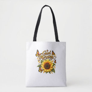 Vintage Sunflower and Butterflies Crossbody Bag