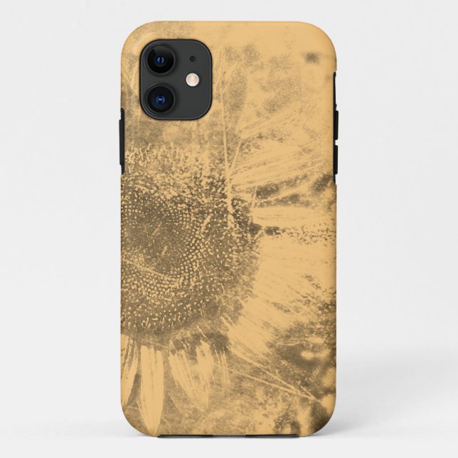 Vintage Sunflower artwork #2 - iphone case (Back)