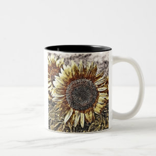 Vintage Sunflower artwork #4 - Mug