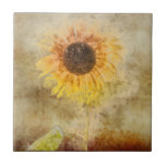Vintage Sunflower Design Tile<br><div class="desc">Vintage Sunflower Tile. ⭐99% of my designs in my store are done in layers. This makes it easy for you to resize and move the graphics and text around so that it will fit each product perfectly. 📌 (Please be sure to resize or move graphics if needed before ordering) You...</div>