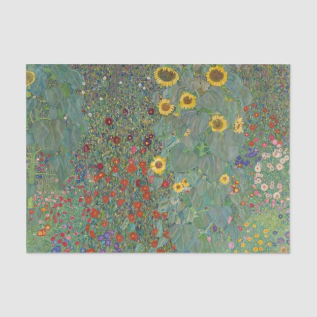 Vintage Sunflower Garden Decoupage Flowers Tissue Paper (Front)