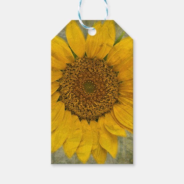 Vintage Sunflower Gift Tags (Front)