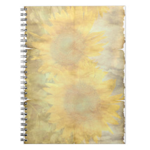 Vintage Sunflower Paper Notebook