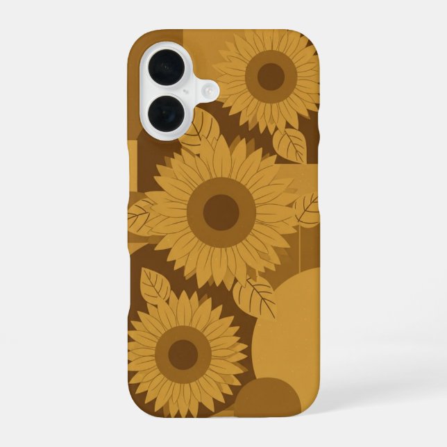 Vintage Sunflower Trio iPhone 16 Case (Back)