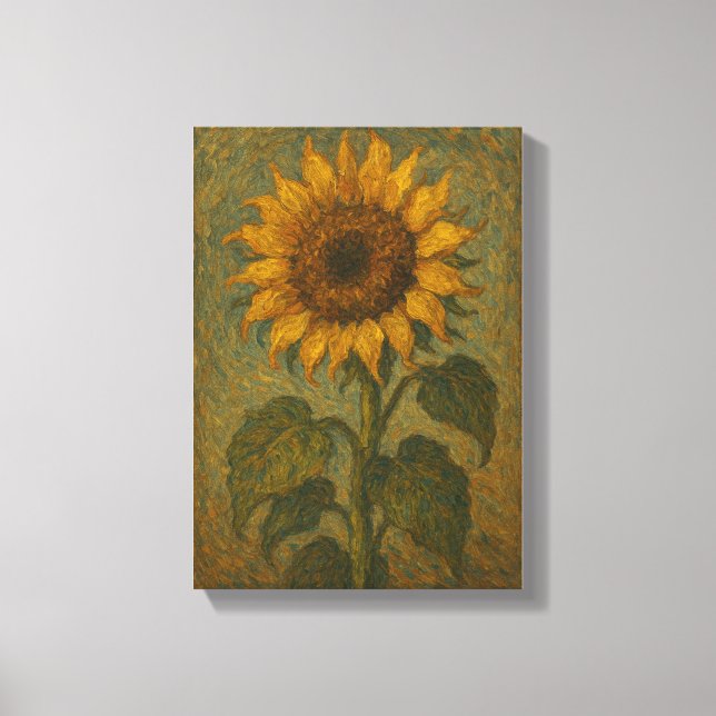 Vintage Sunflower Wall Art – Rustic Botanical Home (Front)
