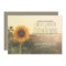 Vintage sunflower wedding invitations