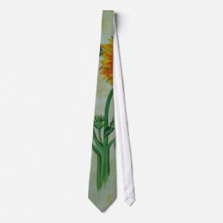 Vintage Sunflowers Botanical Art Tie
