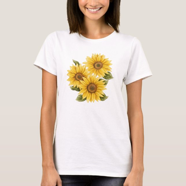 Vintage Sunflowers T-Shirt (Front)