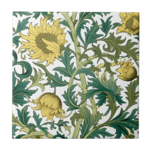 Vintage Sunflowers Tile