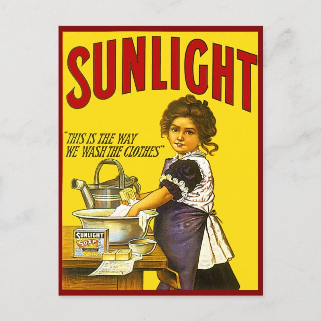 Vintage Sunlight Ad Postcard (Front)