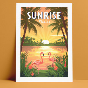Vintage Sunrise Florida Postcard