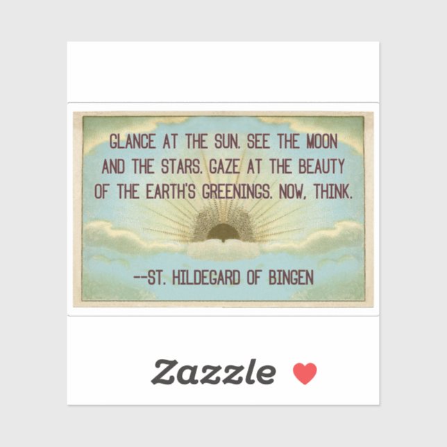 Vintage sunrise postcard St. Hildegard of Bingen (Sheet)