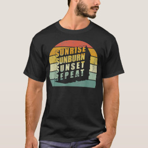 Vintage Sunrise Sunburn Sunset Repeat Country Musi T-Shirt