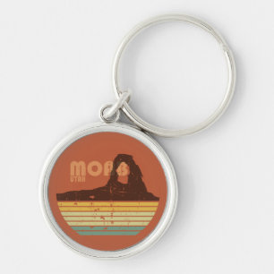 Vintage Sunset Arches National Park - Moab Utah Key Ring