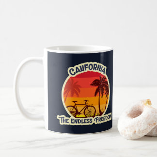 Vintage Sunset Beach Bicycle Silhouette Coffee Mug