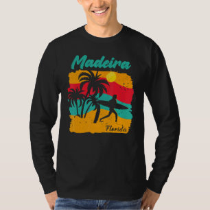 Vintage Sunset Beach Surfing Madeira Florida Summe T-Shirt
