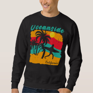 Vintage Sunset Beach Surfing Oceanside California Sweatshirt