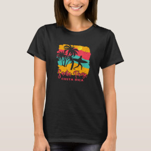 Vintage Sunset Beach Surfing Santa Teresa Costa Ri T-Shirt