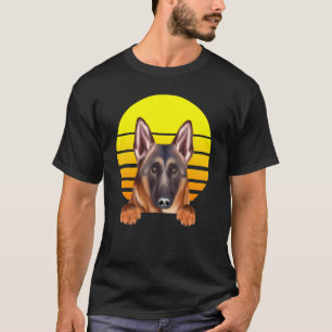Vintage Sunset Belgian Tervuren Dog T-Shirt