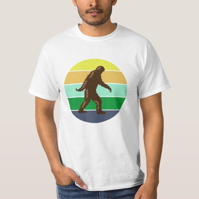 Vintage Sunset Bigfoot Sasquatch  T-Shirt (Front)