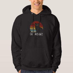Vintage Sunset Cat Dad-dy Mom-my, Boy Girl Funny_7 Hoodie